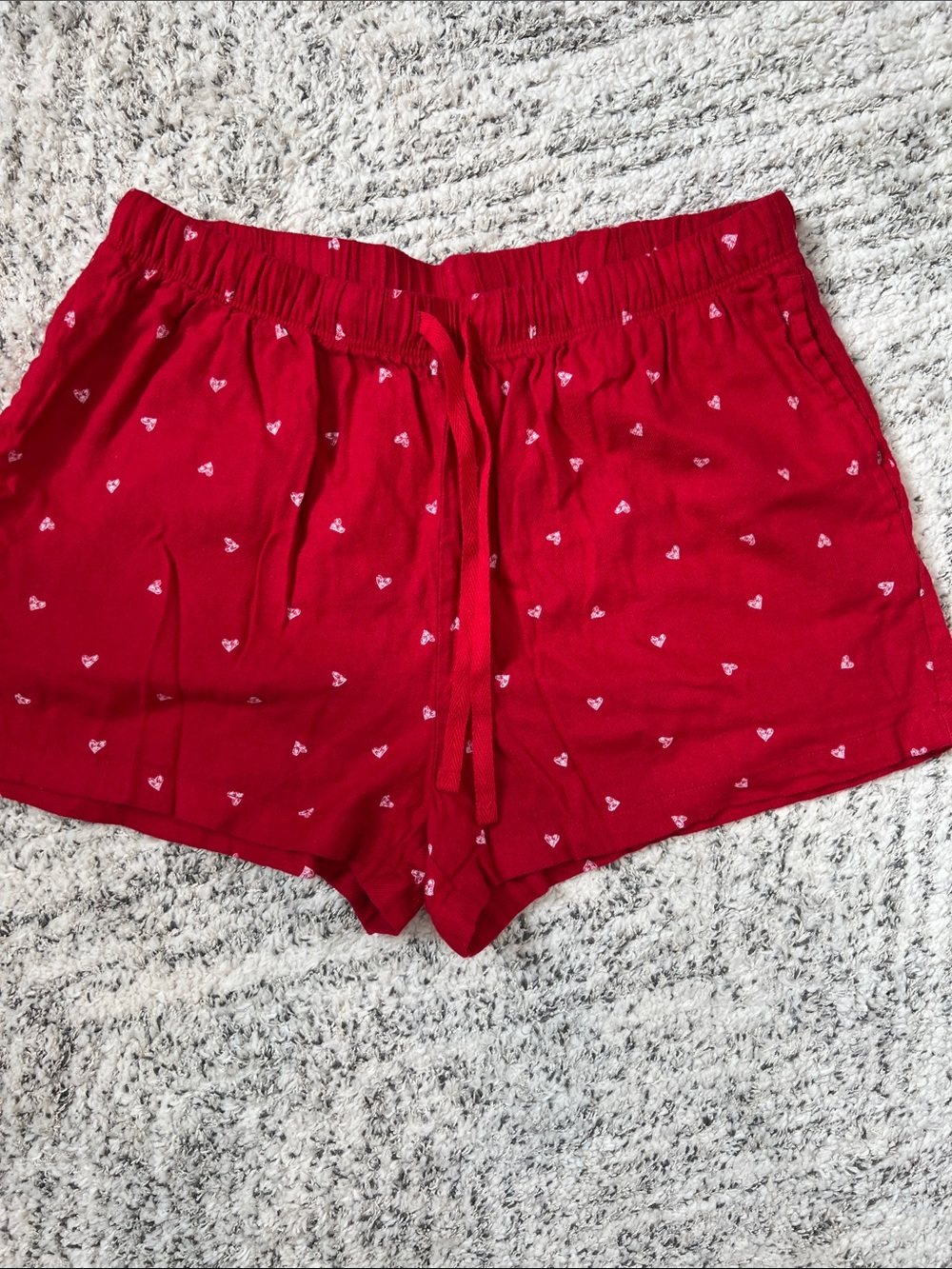 Sonoma Red & White Heart-Print Lounge Shorts